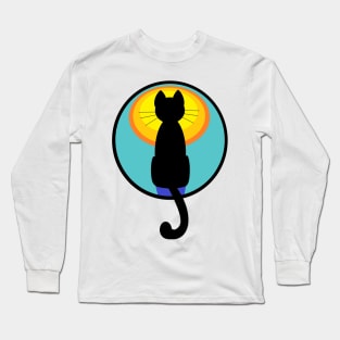 Moonstruck Cat Long Sleeve T-Shirt